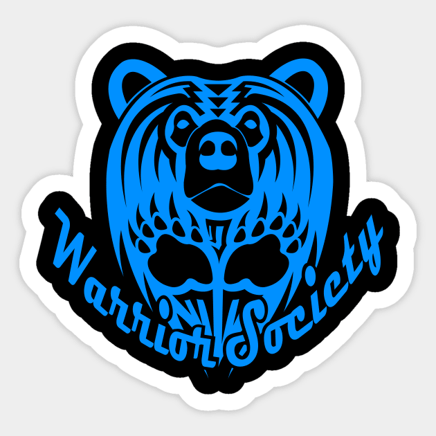 Warrior Society (Bear Blue) Sticker by melvinwareagle